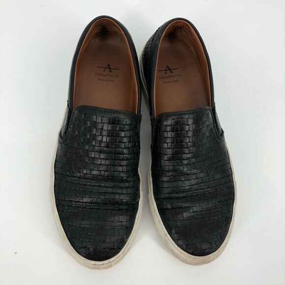 AQUATALIA Ashlynn Woven Leather Slip-On Sneakers‎ - Picture 6 of 9